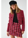 Koton Crop Tweed Jacket