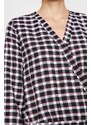 Koton Women's Black Checkered Shirt