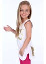 FASARDI Dívčí bílé tričko s ramínky