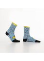 FASARDI Modré dámské ponožky se vzory