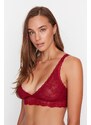 Trendyol Burgundy Lace Capless Knitted Bralette