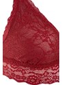 Trendyol Burgundy Lace Capless Knitted Bralette