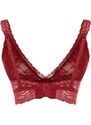 Trendyol Burgundy Lace Capless Knitted Bralette