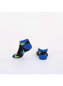 FASARDI Černé krátké dámské ponožky s barevnými listy