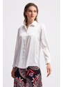 Gusto Satin Shirt - White