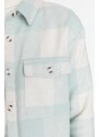 Trendyol Mint Checkered Weave Lumberjack Winter Shirt