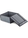 Verk 01320 Úložná krabice s odklápěcím víkem 30x30x15cm šedá