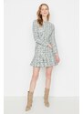 Trendyol Multi Color Mini Woven Flounce Woven Dress