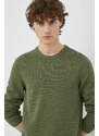 Bavlněný svetr Marc O'Polo pánský, zelená barva, lehký