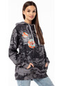 Mr. GUGU & Miss GO Woman's Dark Marble Hoodie OVS-FM 2420