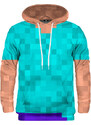 Mr. GUGU & Miss GO Unisex's Pixel Steve Hoodie H-K2356