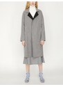 Koton Women's Gray Pocket Detailed Coat