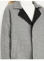 Koton Women's Gray Pocket Detailed Coat
