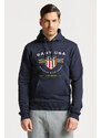 MIKINA GANT D1. BANNER SHIELD HOODIE modrá M