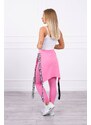 Kesi Kalhoty/oblek se selfie nápisy světle růžové