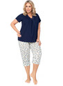 Donna Aria Pyjamas Plus Dark Blue Navy