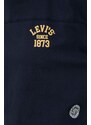 Tričko s dlouhým rukávem Levi's tmavomodrá barva
