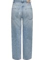Světle modré dámské straight fit džíny s potrhaným efektem ONLY D - Dámské