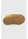 Dětské kožené sneakers boty Geox žlutá barva