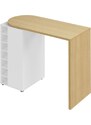 Bílý dubový barový stůl TEMAHOME Roll 110 x 50 cm