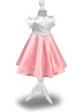 Dívčí šaty bílo růžové Migotka MK36