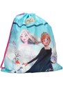 Vadobag Sáček na přezůvky / vak na záda Ledové království - Frozen - motiv Anna, Elsa a Olaf - 44 x 37 cm