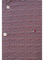 Košile Tommy Hilfiger vínová barva, regular, s límečkem button-down