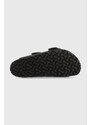 Kožené pantofle Birkenstock ARIZONA BIG BUCKLE dámské, černá barva, 1011074