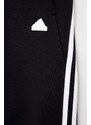 Dětské tepláky adidas G FI 3S černá barva, s aplikací
