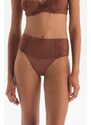 Dagi Brown Lace Detail High Waist Slip