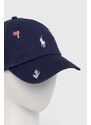 Bavlněná baseballová čepice Polo Ralph Lauren tmavomodrá barva