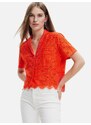 Oranžová dámská krajková košile Desigual Preston - Dámské