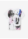 Bílé holčičí tričko Desigual Mickey Splash - Holky