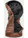 S'WEST Lesklá vesta v karamelové barvě s kapucí (B8130-14)