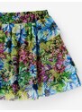 Modro-zelená holčičí květovaná sukně Desigual Garden - Holky