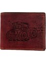 Tillberg Kožená peněženka s traktorem červená 374