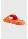 Pantofle Calvin Klein Jeans SLIDE MONOGRAM CO pánské, oranžová barva, YM0YM00061