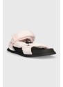 Sandály Tommy Jeans NEW SANDAL WMNS dámské, růžová barva, EN0EN02135