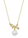 GRACE Silver Jewellery Stříbrný náhrdelník s pravou perlou, stříbro 925/1000