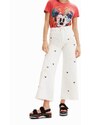 jeansy Desigual Mickeys crudo