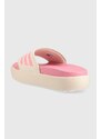 Pantofle adidas Dámské, růžová barva, na platformě