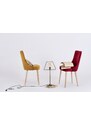 Nordic Design Červená sametová jídelní židle Kika