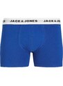JACK & JONES Boxerky modrá / námořnická modř / šedý melír / světle červená / černá