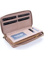 Jennifer Jones Dámská kožená peněženka s poutkem béžová 5295-11