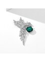 Éternelle Luxusní brož se smaragdovým krystalem