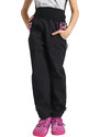 Unuo, Dětské softshellové kalhoty s fleecem Basic, Černá, Kouzelné květiny