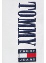 Tepláky Tommy Jeans bílá barva, s potiskem