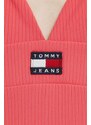 Šaty Tommy Jeans růžová barva, mini