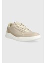 Kožené sneakers boty Tommy Hilfiger ELEVATED CUPSOLE LEATHER béžová barva, FM0FM04490