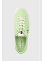 Tenisky Calvin Klein Jeans VULC FLATFORM ESSENTIAL MONO dámské, zelená barva, YW0YW01030